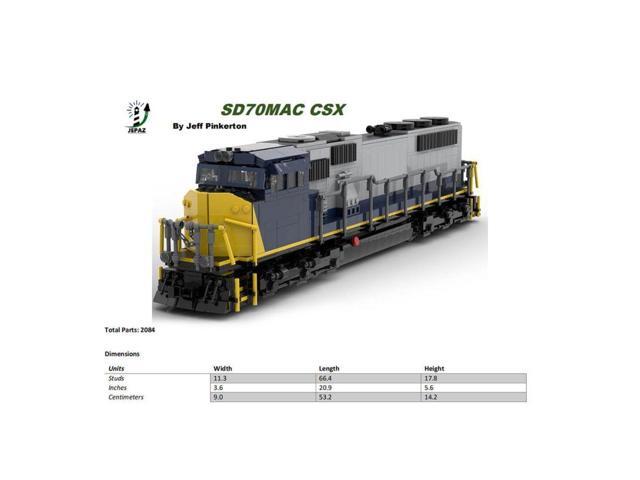 ZITIANYOUBUILD Custom MOC-146365 CSX-SD70MAC RC Train Small Particle(2074PCS/Dynamic Version)