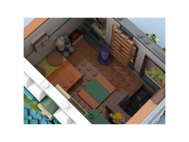 ZITIANYOUBUILD Custom MOC-140843 Home & Apartment Street Scene Theme(1511PCS/Blue) Toys Gift