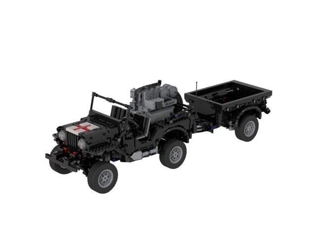 ZITIANYOUBUILD Custom MOC-44696 Dynamic Military Off-road Vehicles Trailer (1615pcs) Toys Gift