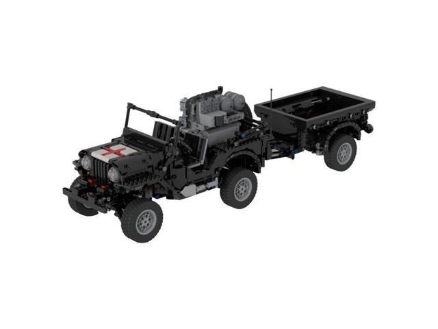 ZITIANYOUBUILD Custom MOC-44696 Dynamic Military Off-road Vehicles Trailer (1615pcs) Toys Gift