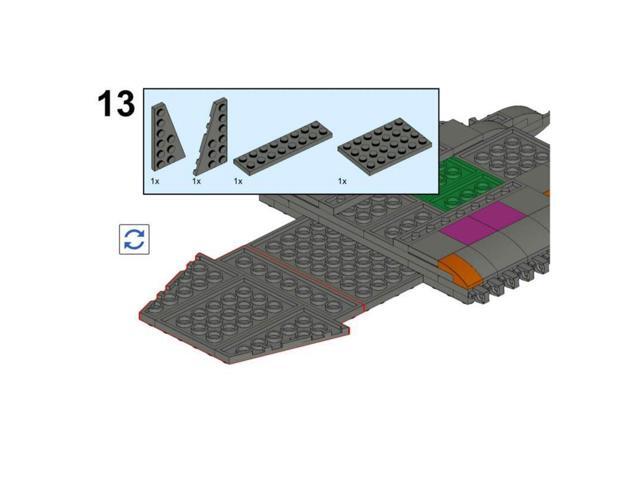 ZITIANYOUBUILD Custom MOC-115454 Battlecruiser Spaceship Model (542 Parts) Toys Gift