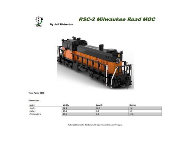 ZITIANYOUBUILD Custom MOC-117020 RSC-2 Milwaukee Road Train Model (1277 Parts) Toys Gift