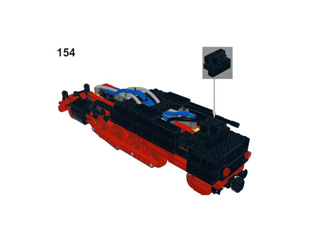 ZITIANYOUBUILD Custom MOC-21381 Pneumatic Steam Train Assembly Model (826 Parts) Toys Gift