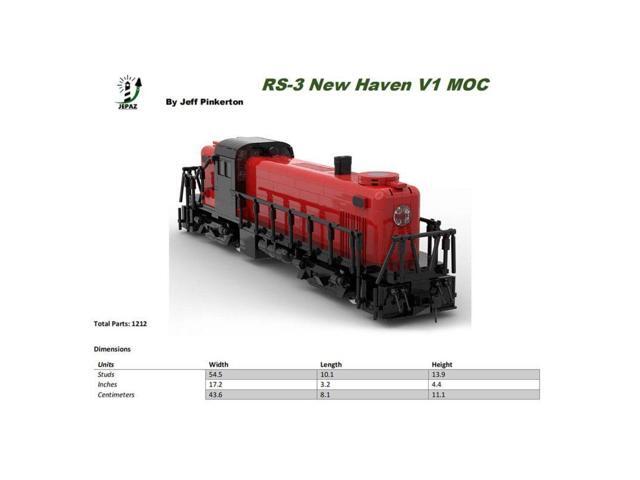 ZITIANYOUBUILD Custom MOC-118289 New Haven V1 Train Model (1206 Parts/Dynamic Version)