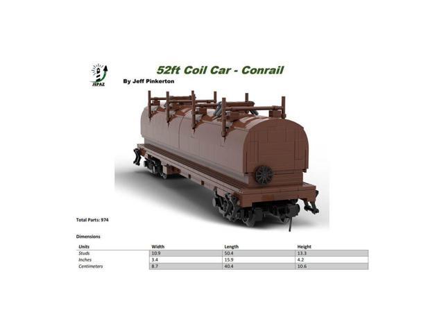 ZITIANYOUBUILD Custom MOC-137473 Coil Car Conrail Retro Train Model Particle (966 Parts)