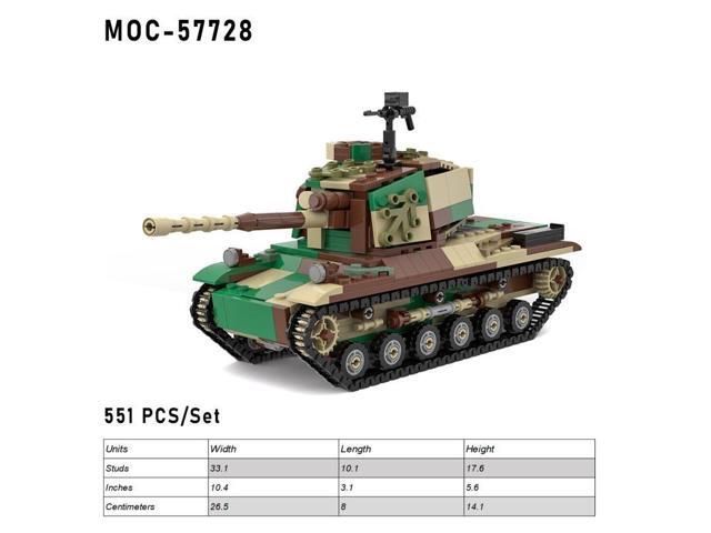ZITIANYOUBUILD Custom MOC-55859 1/30 O-I Japanese Super Heavy Tank 1867 Parts Toys Gift