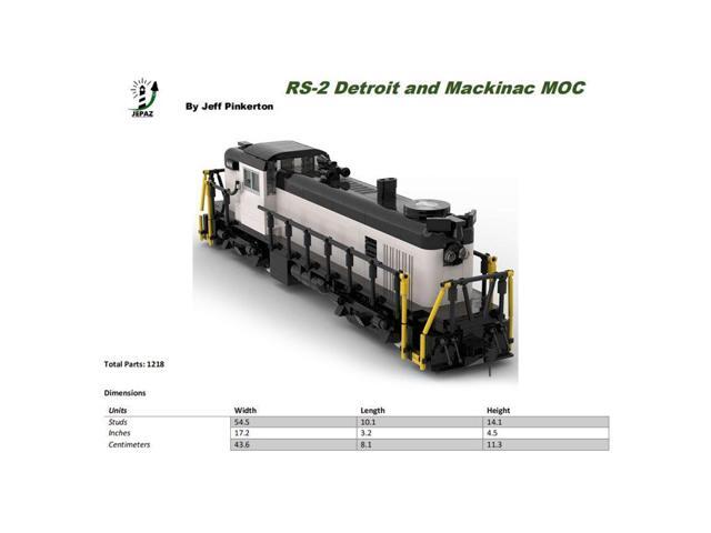 ZITIANYOUBUILD Custom MOC-117003 RS-2 Detroit & Mackinac 4610 Train 1212 Parts Toys Gift