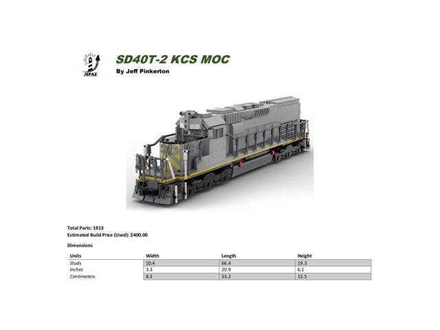 ZITIANYOUBUILD Custom MOC-112387 Kansas City Southern SD40T-2 Train Model (1899 Parts)