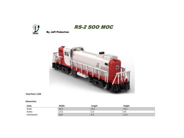 ZITIANYOUBUILD Custom MOC-117011 RS-2 Soo Line Model(1224PCS/Dynamic Version) Toys Gift