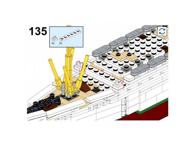 ZITIANYOUBUILD Custom MOC-59185 1/400 Scale RMS Mauretania Large Steamship 1871 Parts
