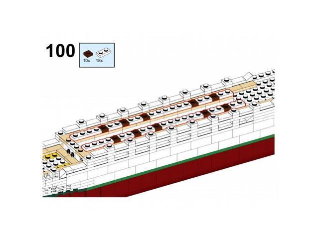 ZITIANYOUBUILD Custom MOC-59185 1/400 Scale RMS Mauretania Large Steamship 1871 Parts