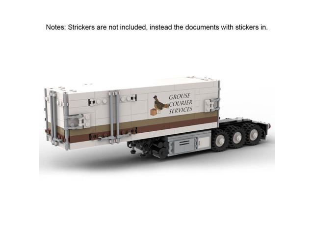 ZITIANYOUBUILD Custom MOC-115636 B-Double Dryvan Trailers Scene with Truck Model (1209 Parts