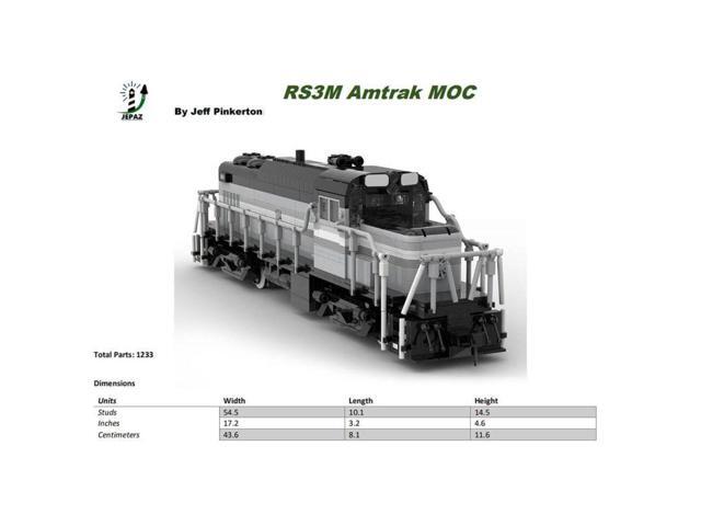 ZITIANYOUBUILD Custom MOC-118274 RS-3M Low Nose Train Model (1226 Parts/Dynamic Version)