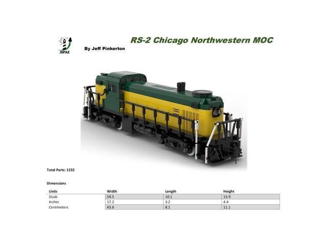 ZITIANYOUBUILD Custom MOC-117002 RS-2 Chicago Northwestern Large Train 1221 Parts Toys Gift