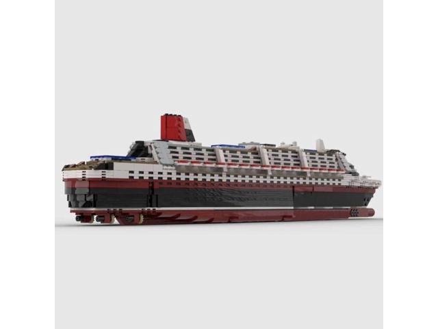 ZITIANYOUBUILD Custom MOC-55935 1/500 Scale MS Poseidon Large Steamship Set Fit for Set 10294