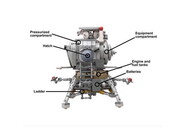 ZITIANYOUBUILD Custom MOC-120447 1/35 Lunar Lander Spacecraft Model (619 Parts) Toys Gift
