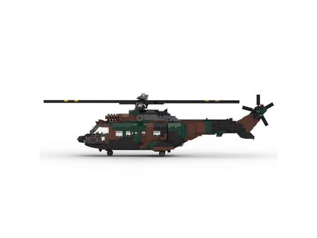 ZITIANYOUBUILD Custom MOC-167061 AS 532 European Helicopter Military Blocks Set (1051 Parts)