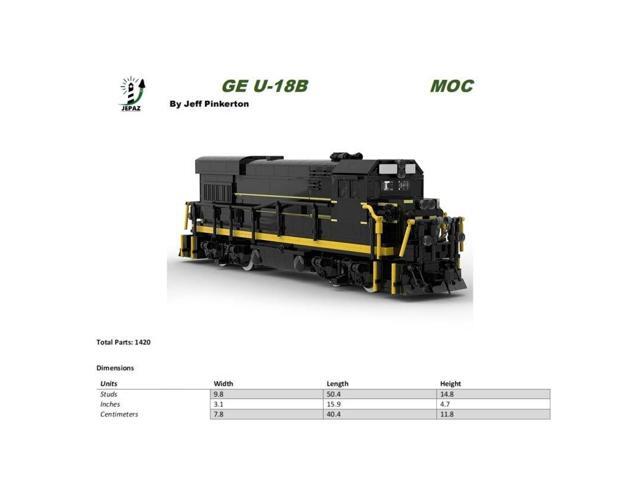 ZITIANYOUBUILD Custom MOC-116993 GE-U18B-SCL Large Train 1408 Parts Toys Gift for Christmas