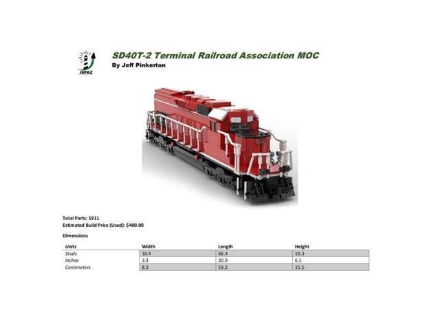 ZITIANYOUBUILD Custom MOC-113285 SD40T-2 Train Model (1895 Parts) Toys Gift for Christmas