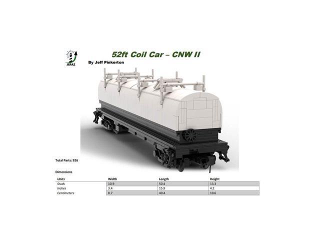 ZITIANYOUBUILD Custom MOC-137317 Coil Car CNWII Retro Train Model Particle (918 Parts)