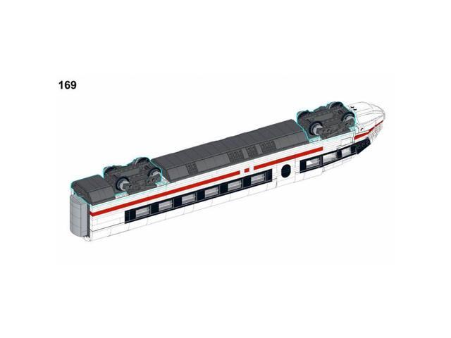 ZITIANYOUBUILD Custom MOC-136043 DB BR 406 Series Steuer Wagen Electric Locomotive 1304 Parts