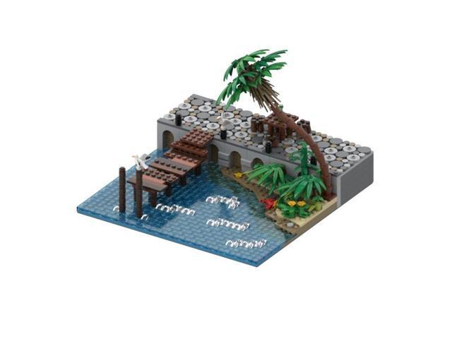 ZITIANYOUBUILD Custom MOC-116560 Stone Pier with Plank Bridge 878+ Parts Toys Gift