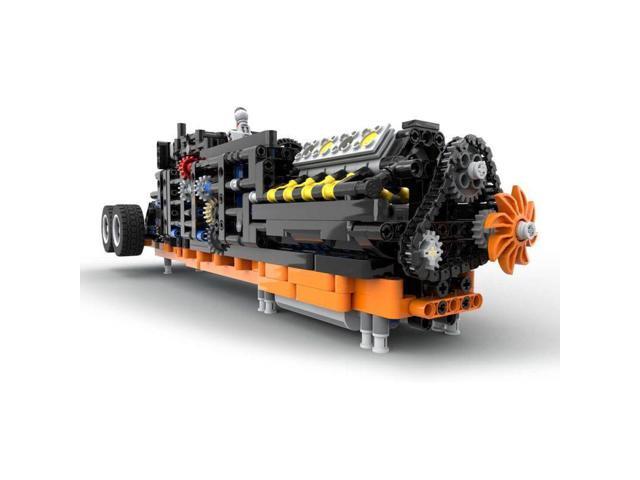 ZITIANYOUBUILD Custom MOC-179871 T-310 Eight-cylinder Engine Gearbox Blocks Set 1122 Parts