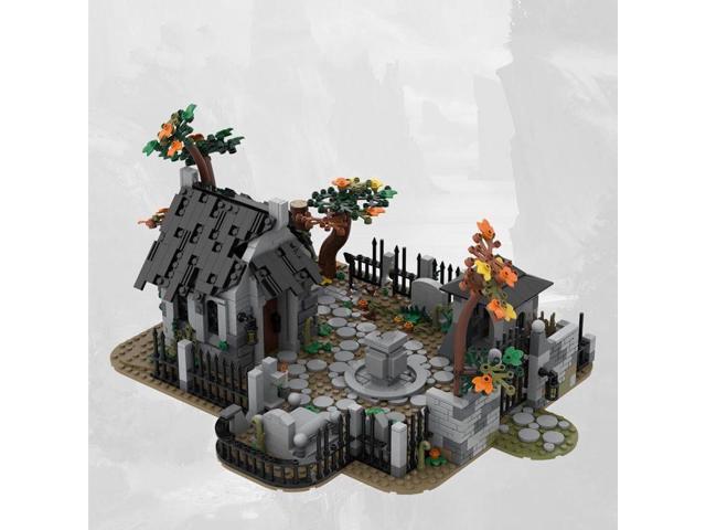 ZITIANYOUBUILD Custom MOC-82593 Medieval Graveyard Shop Shaped Small Particle 1194 Parts