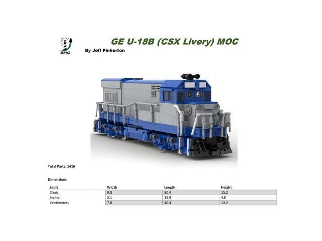 ZITIANYOUBUILD Custom MOC-116989 GE-U-18B Train 1400 Parts Toys Gift Perfect for christmas