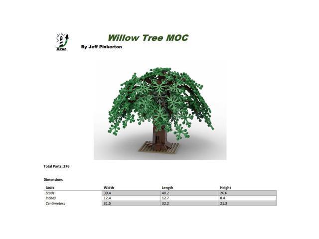 ZITIANYOUBUILD Custom MOC-102188 Willow Tree Trains Sand Table Scene 376 Parts for Christmas