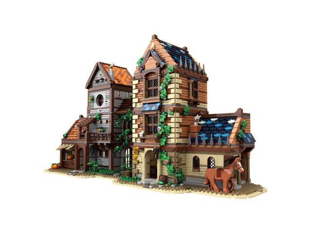 ZITIANYOUBUILD Custom Moc-167214 Medieval Street with Interior and 2 Main Buildings 3887 Parts