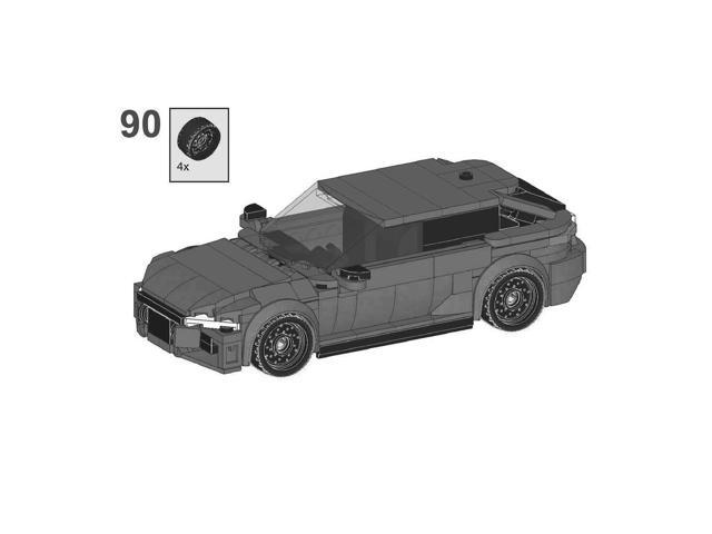 ZITIANYOUBUILD Custom MOC-163459 8-Unit Width Supercar Model 326 Parts Gift for Christmas