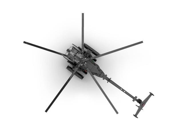 ZITIANYOUBUILD Custom MOC-88275 MH-6 Little Bird Helicopter 608 Parts Toys Gift for Christmas