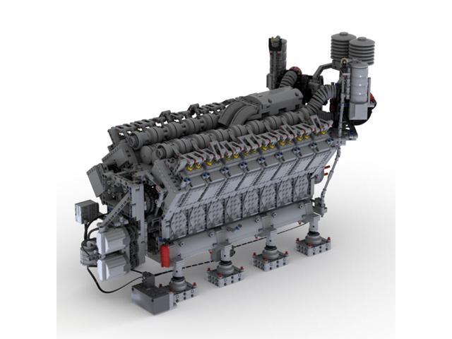 ZITIANYOUBUILD Custom MOC-73232 V16 Diesel Engine 4777 Parts Toys Gift for Christmas