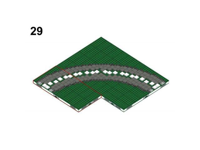 ZITIANYOUBUILD Custom MOC-124104 MILS Ballasted R40 Curve Train Track Model 663 Parts