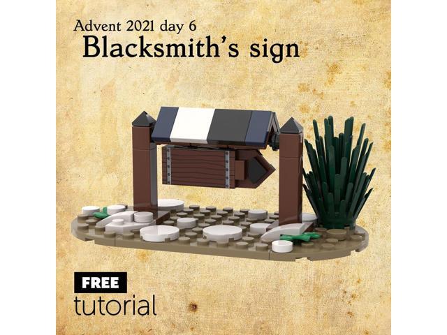 ZITIANYOUBUILD Custom MOC-96288 Medieval Forgers Sign 53 Parts Toys Gift for Christmas