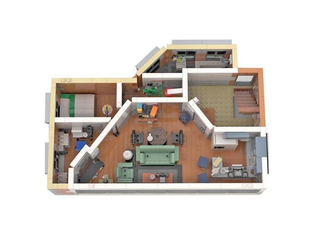 ZITIANYOUBUILD Custom MOC-83817 Seinfeld Apartment 1542 Parts Toys Gift for Christmas