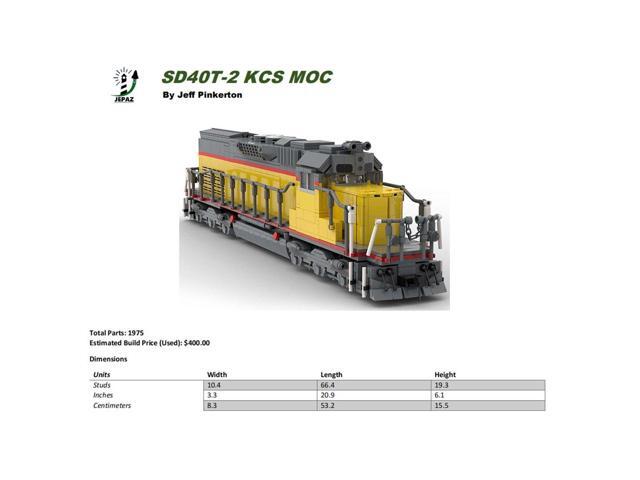 ZITIANYOUBUILD Custom MOC-112386 Pacific SD40T-2 Train 1973 Parts Toys Gift for Christmas