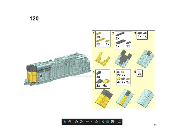 ZITIANYOUBUILD Custom MOC-40666 EMD SD-70 Union Pacific 1763+ Pieces