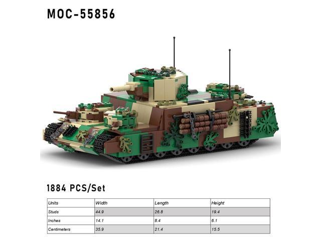 ZITIANYOUBUILD Custom MOC-55856 1/30 O-I Super Heavy Tank 1884 Parts Toys Gift for Christmas