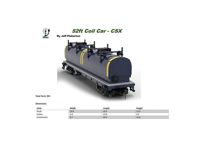 ZITIANYOUBUILD Custom MOC-137946 Coil Car CSX Retro Train Model Particle 982 Parts