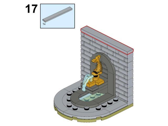 ZITIANYOUBUILD Custom MOC-96359 Medieval Fountain Model 53 Parts Kids Gift for Christmas