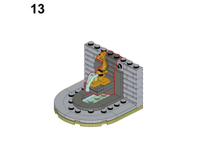 ZITIANYOUBUILD Custom MOC-96359 Medieval Fountain Model 53 Parts Kids Gift for Christmas