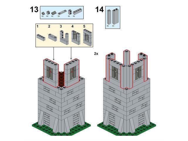 ZITIANYOUBUILD Custom MOC-77962 Medieval Modular Tower 227 Parts Kids Gift for Christmas