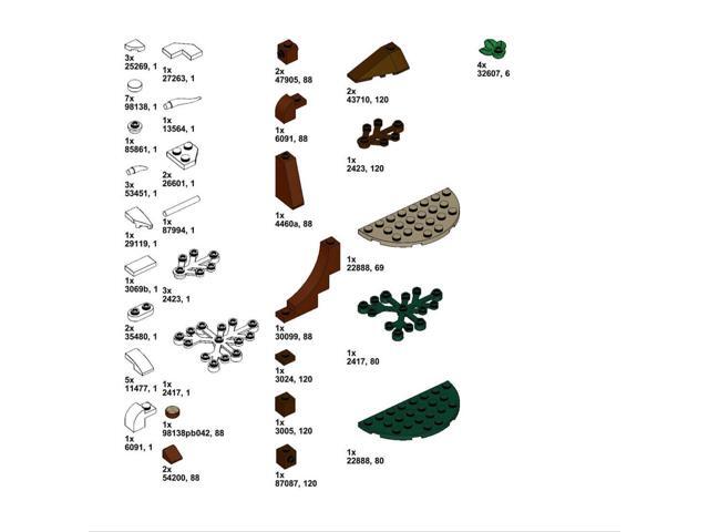 ZITIANYOUBUILD Custom MOC-96250 Medieval Winter Tree 54 Parts Kids Gift for Christmas