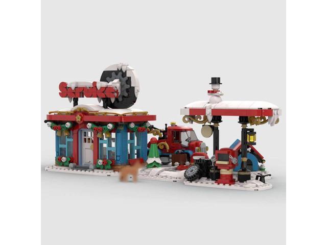 ZITIANYOUBUILD MOC-157054 Christmas Winter Little Winter Service Station Blocks Set (1227PCS)