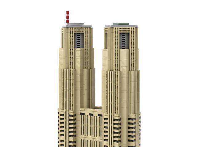 ZITIANYOUBUILD MOC-153517 1/800 Scale Tokyo Metropolitan Government Building MOC Set 1972PCS