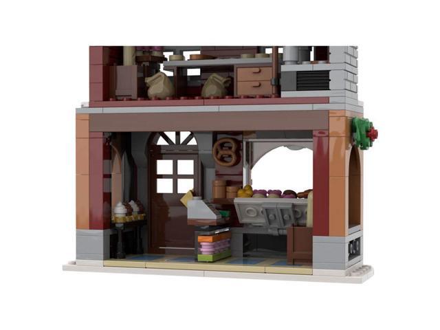 ZITIANYOUBUILD Custom MOC-154035 Winter Village Main Street Bakery Building Blocks Set 621PCS