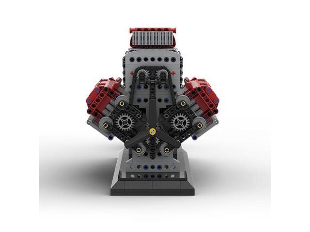 ZITIANYOUBUILD Mocsage MOC-171732 V8 Engine with Supercharger & removable Cover Set (1054PCS)
