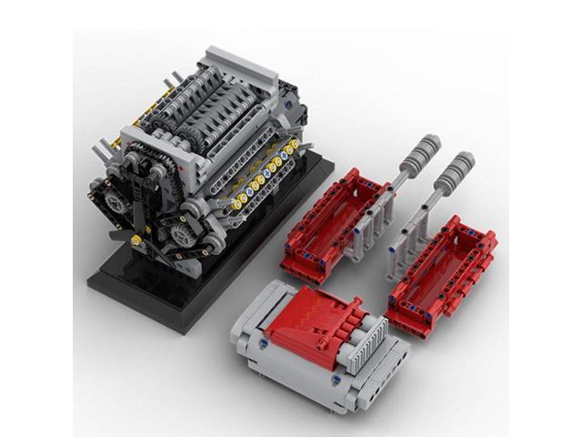 ZITIANYOUBUILD Mocsage MOC-171732 V8 Engine with Supercharger & removable Cover Set (1054PCS)